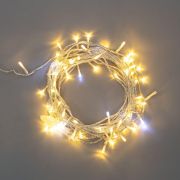 Гирлянда светодиодная «Нить» 10м 75LED тепл. бел. 1.7Вт 230В IP44 эффект мерцания провод прозр. Neon-Night 305-526