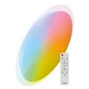 Светильник светодиодный PREMIUM GALAXY-RGB 75Вт 230В 3000-6500К 6000лм IP40 555х83мм настенно-потолоч. управляемый с пультом ДУ с RGB подсветкой КОСМОС KSGalaRGB75W