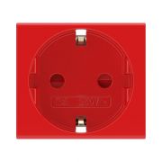 Розетка 1-м 2мод. Viva 16А IP20 2P+E с заземл. защ. шторки красн. DKC 45015