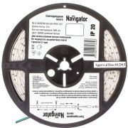 Лента светодиодная 71 764 NLS-3528CW120-9.6-IP20-12V R5 9.6Вт/м (уп.5м) Navigator 71764