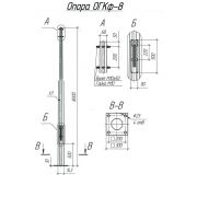 Опора ОГКф-8 (3мм 68/143 фл.300х10 мц. 200 отв. 23х4) гор. оцинк. UMECON МК 90313